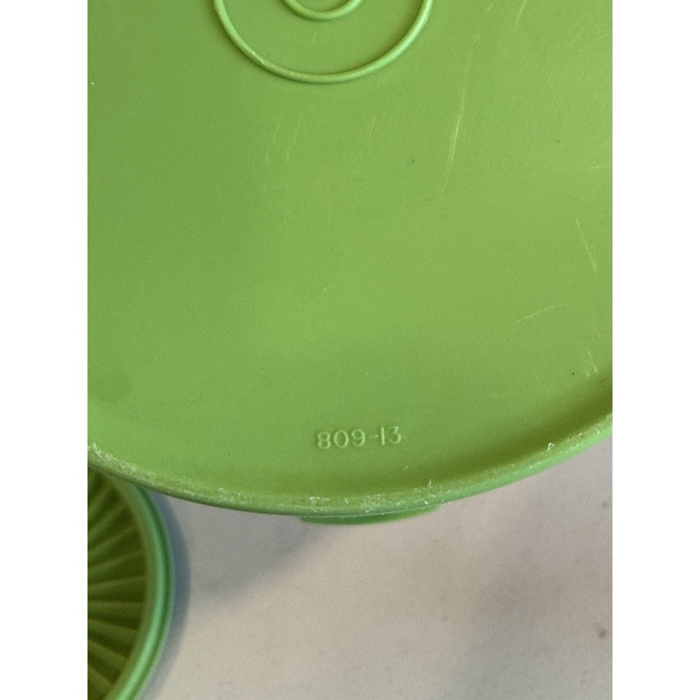 VTG Tupperware Servalier Canister Set Green Apple Nesting 70s (4) Sunburst Lids - Picture 11 of 16